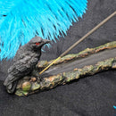 Porte-encens en polyrésine - Corbeau 10"