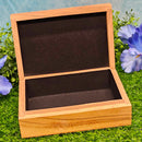Wood Lined Box - Triple Moon Goddess w/Moonstone Inlay 5" x 7"