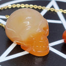 Pendulum - Carved Carnelian Skull
