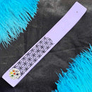 Porte-encens en bois Fleur de Vie Violette - 10"