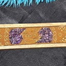 Porte-encens en bois – Mains curatives avec incrustation d'améthyste 10"