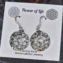 Boucles d'oreilles en argent sterling - Fleur de Vie