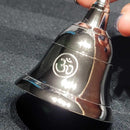 Altar Bell OM Symbol Silver Plated 5"