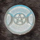 Silver Triple Moon Altar Tile - 4"