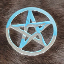 Silver Pentagram Altar Tile - 2.75"