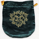 Green Satin Green Man Tarot Bag