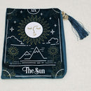 The Sun Green Velvet Zippered Tarot Bag