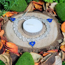 Bracelet - Evil Eye Heart charms with Quartz Beads
