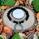 Bracelet - Perles 8mm Grand Taille - Lune Celtique