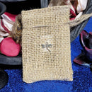 Jute Bag - w/Dragonfly Charm 2.5" x 4"
