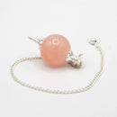 Pendulum - Rose Quartz Sephoroton Nickel Plated-Crystals/Stones-Kheops-The Bat Witch Cavern