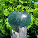 Puffy Heart Gemstone 1.5" - Rainbow Fluorite