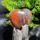 Puffy Heart Gemstone 1.5" - Bloodstone
