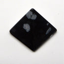 Pyramid - 25-30mm - Snowflake Obsidian-Crystals/Stones-Kheops-The Bat Witch Cavern