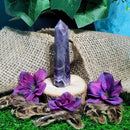 Obélisque poli en améthyste (hauteur de 3 à 4 po)