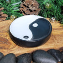 Wood Round Incense Holder - Yin Yang - 3.5" Diameter