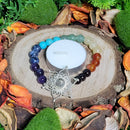 Bracelet - 7 Chakras avec Charm Fleur de Lotus