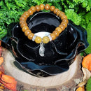 Bracelet - 8mm Beads - Wooden Beads with Buddha Hand
