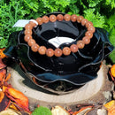 Bracelet - 8mm Beads - Goldstone