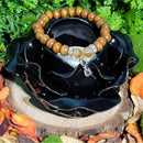 Bracelet - 8mm Beads - Wooden Beads with Dorje Charm