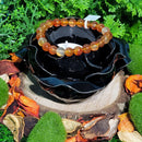 Bracelet - Perles 8mm - Agate marron et rouge