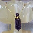 Necklace - Amethyst Crystal Perfume / Aromatherapy Bottle
