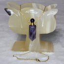 Necklace - Fluorite Crystal Perfume / Aromatherapy Bottle