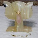 Necklace - Rose Quartz Crystal Perfume / Aromatherapy Bottle