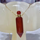 Necklace - Carnelian Crystal Perfume / Aromatherapy Bottle