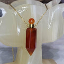 Necklace - Carnelian Crystal Perfume / Aromatherapy Bottle