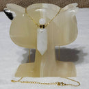 Necklace - Rainbow Moonstone Crystal Perfume / Aromatherapy Bottle