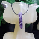 Collier - Améthyste 2 pointes 1,75" à 2,25"