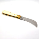 Athame - Bone Handle Folding Boline - 7" Long-Home/Altar-Azure Green-The Bat Witch Cavern