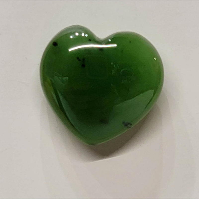 Earrings - Heart Studs - Canadian Jade 0.25"