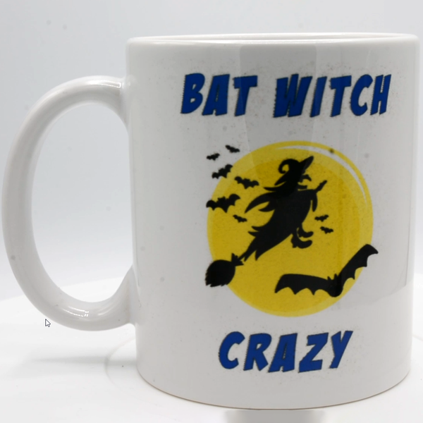 Mug - Bat Witch Crazy - 11oz-Crafted Products-The Bat Witch Cavern-The Bat Witch Cavern