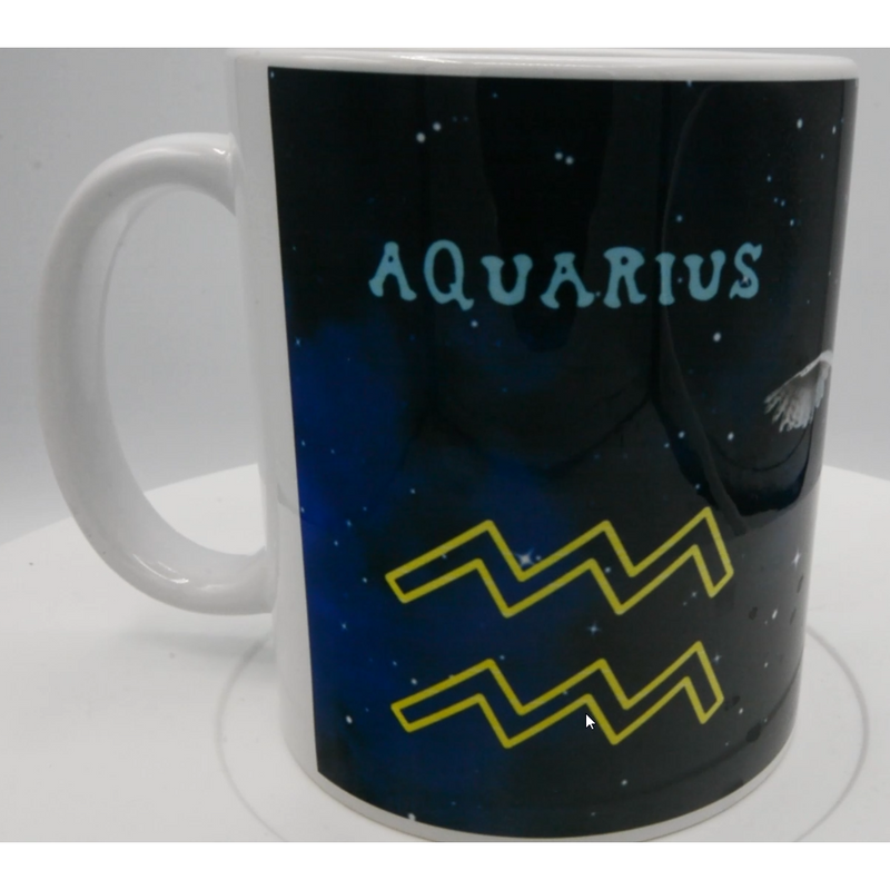 Astrological Signs - Aquarius - 11oz-Crafted Products-The Bat Witch Cavern-The Bat Witch Cavern
