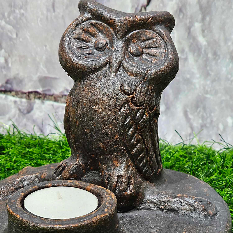 Terracotta Owl T-Lite Holder