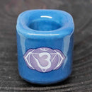 Bougeoir mini/rituel - Chakra du troisième œil bleu foncé
