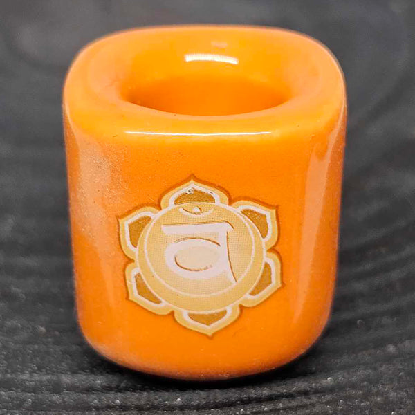 Mini/Ritual Candle Holder - Orange Sacral Chakra