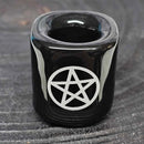Bougeoir Mini/Rituel - Noir avec Pentacle