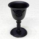 Mini bougeoir celtique en métal avec calice triple lune