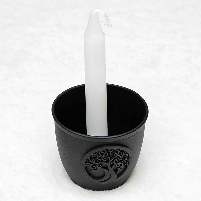 Metal Pot Tree of Life Mini Candle Holder
