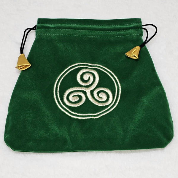 Tarot Bag - Celtic Triskel Velvet - 8" x 8.5"