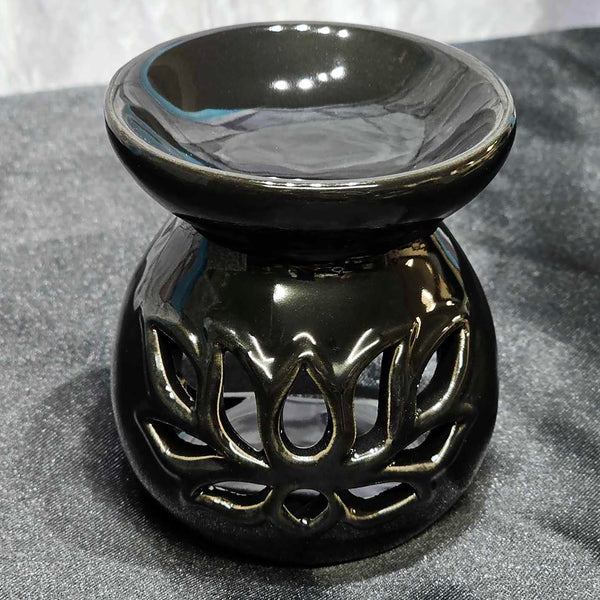 Ceramic Diffuser - Lotus - Black