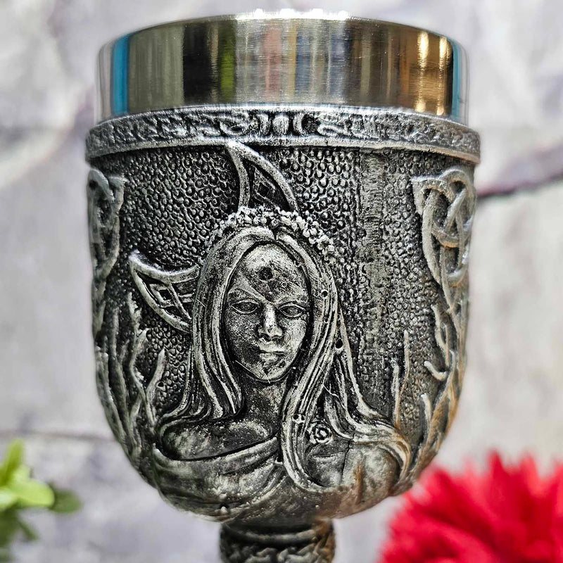 Triple Moon Goddess Chalice