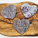 Coeur gonflé - Obsidienne bleu foncé 0,75" - 1"