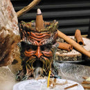 Polyresin Backflow Incense Holder - Greenman - Cones