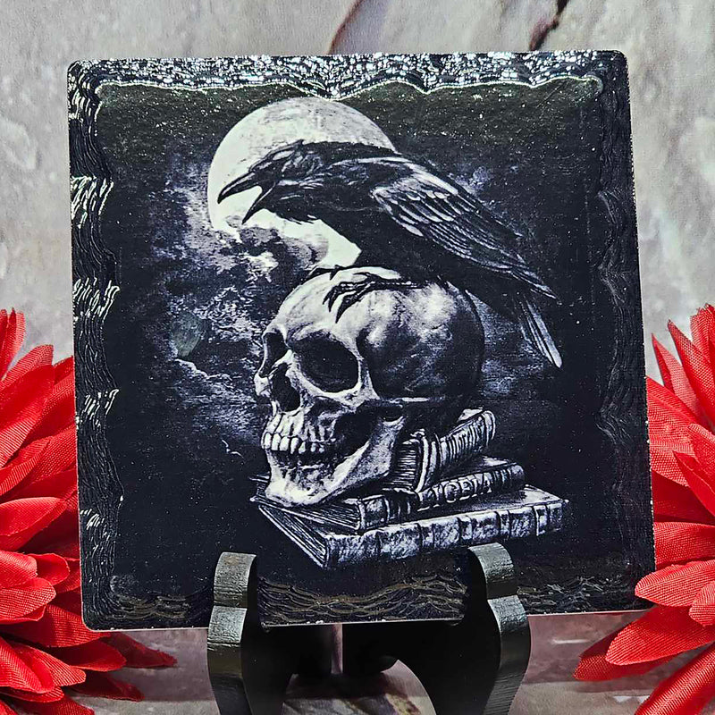 Poes Raven Slate Coaster (Set of 4)