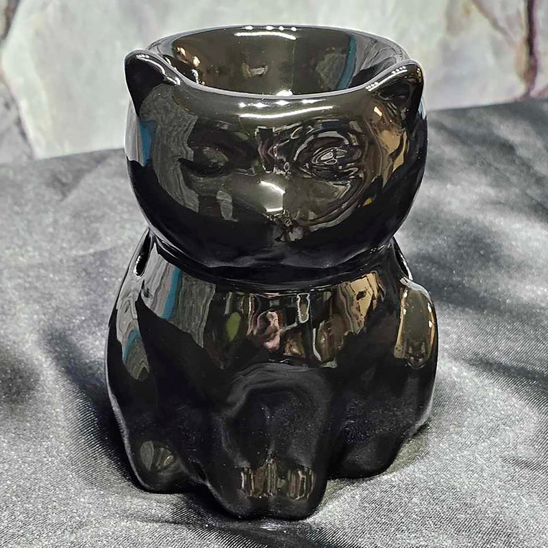 Ceramic Diffuser - Shiny Black Cat