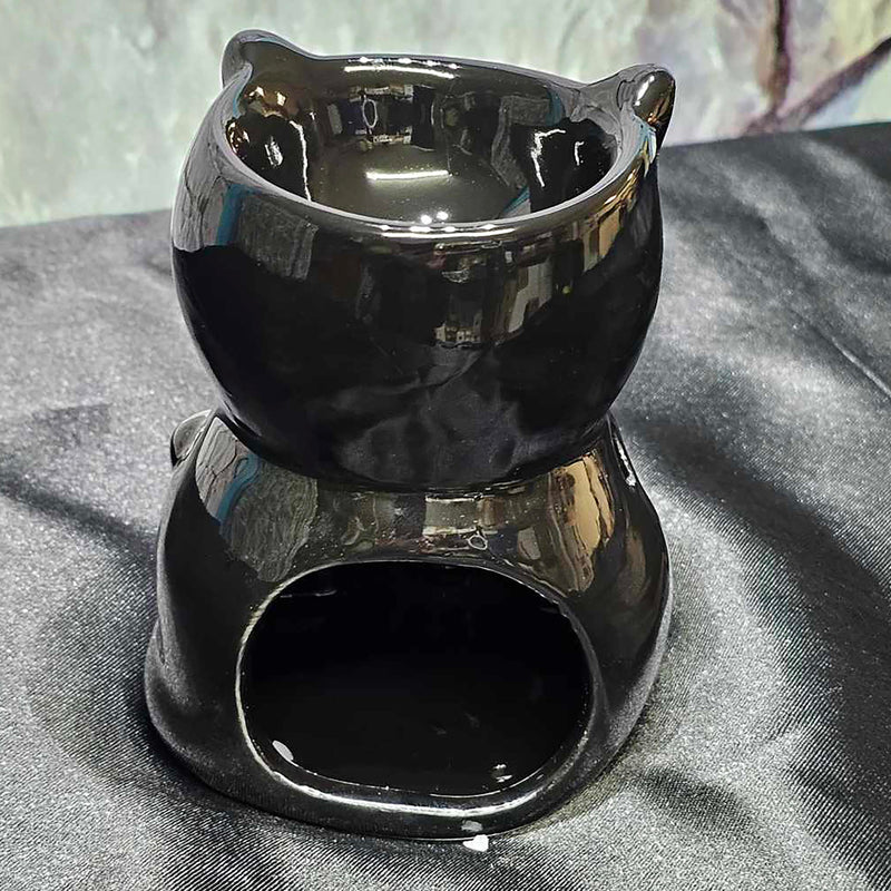 Ceramic Diffuser - Shiny Black Cat